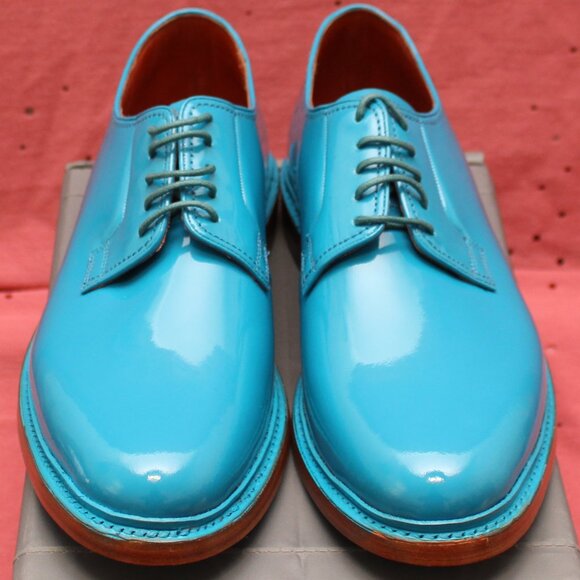 Florsheim by Duckie Brown Patent Leather Oxfords in Aqua Blue main image 6